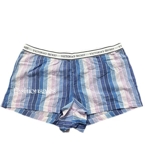 Victoria’s Secret Sleepwear Cotton Viscose pj shorts pajama striped XLarge - Picture 3 of 3